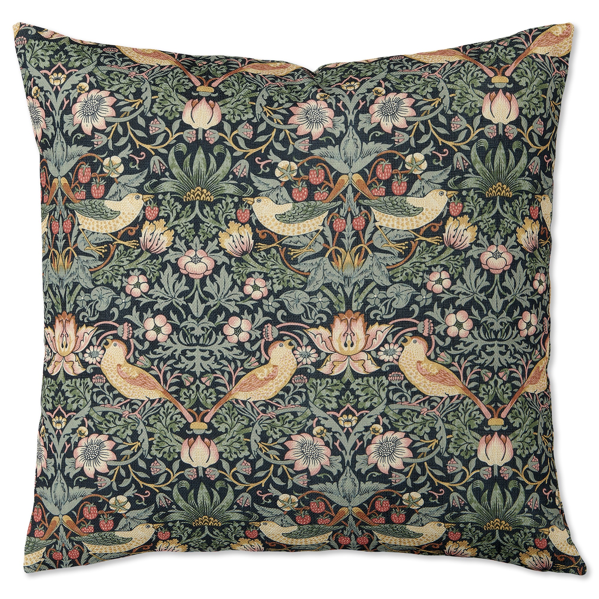 Strawberry Thief Indoor Outdoor Cushion 627707 By Morris Co In Spring Thicket Dawn